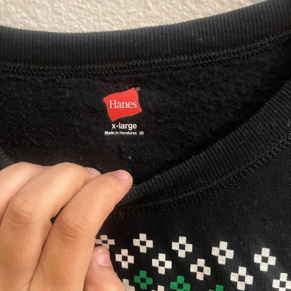 Hanes Men's Ugly Christmas Sweatshirt Festive Holiday Pullover - Picture 4 of 5